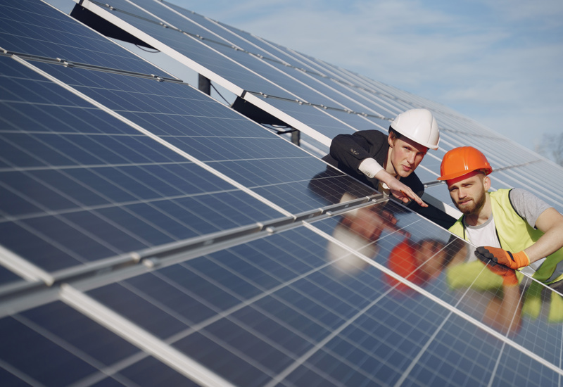 Foreman Businessman Solar Energy Station